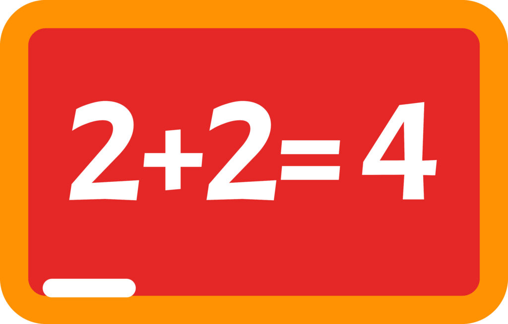 2+2=4